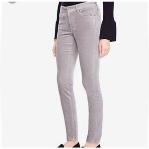 Ann Taylor The Skinny Modern Fit Grey Velour Pants Jeans 0